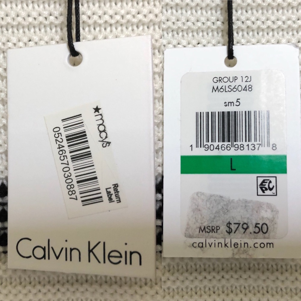 NWT Calvin Klein Sweater Pullover Long Sleeve Top - Picture 8 of 8
